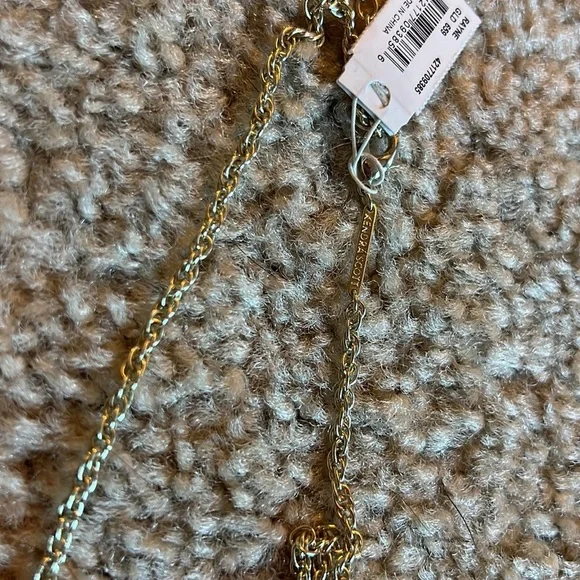 Kendra Scott Rayna gold chain link stone pendant tassel